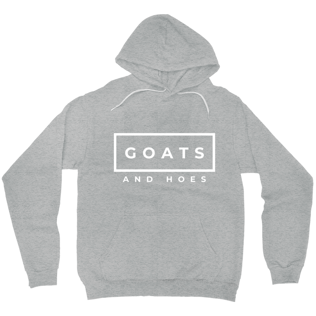 Goats & Hoes Hoodie Pullover White Design – Twelve On Main