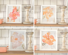 Watercolor Floral Prints Digital Download Set of 4